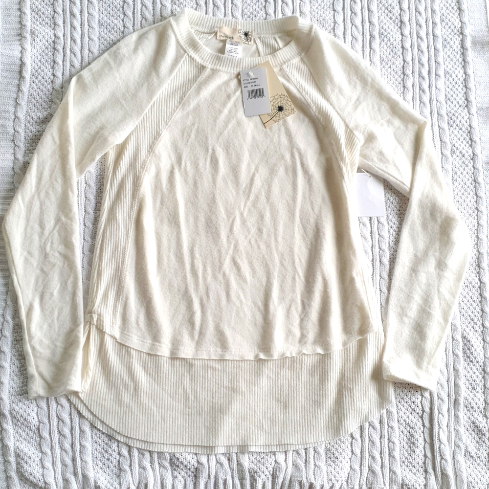 Everleigh Ivory Sweater Pullover White Cream Warm Winter XXS